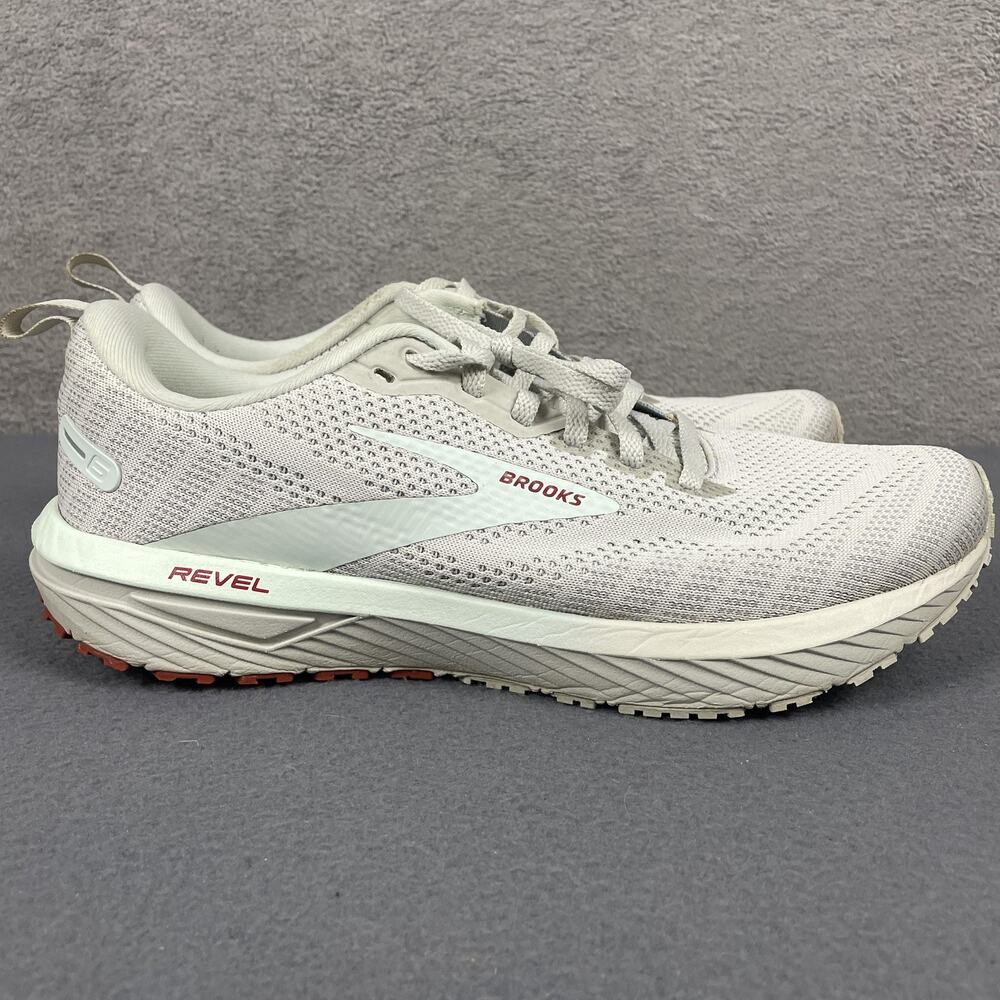 Brooks Revel Running Shoes Womens Size 10.5 Gray White Knit Road Neutral 120386 - Picture 8 of 15